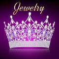beautiful diadem, crown,  tiara with gems Royalty Free Stock Photo