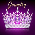 beautiful diadem, crown, tiara with gems