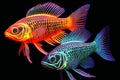 Beautiful goldfish isolated on black background Royalty Free Stock Photo