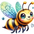 Beautiful honey bee