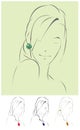 Illustration of beautiful jewelry model