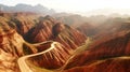 Beautiful landscape of the Danxia landform in Zhangye, Gansu Province, China