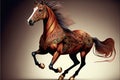 Illustration of a beautiful and majestic Arabian horse