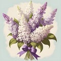 Beautiful lilac floral bouquet