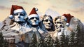 Illustration of a beautiful view of the Mount Rushmore, USA Royalty Free Stock Photo