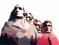 Illustration of a beautiful view of the Mount Rushmore, USA Royalty Free Stock Photo