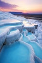 Illustration of beautiful view of Pamukkale, Turkey Royalty Free Stock Photo