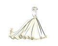 Illustration of beautiful woman in bridal gown for Wedding Invitation Bride