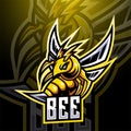 Bee esport mascot logo design