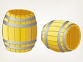 Illustration beer barrels