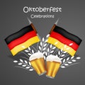 Illustration of beer festival Oktoberfest background Royalty Free Stock Photo