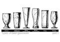 Illustration of Beer glassware