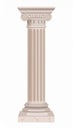 Illustration of Beige Ancient Greek Ionic Column on White Background Art and Architecture Royalty Free Stock Photo