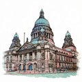 Illustration of Belfast City Hall