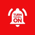 Turn The Bell On Vector Illustration