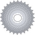 Illustration of a bicycle sprockets isolated on a white background