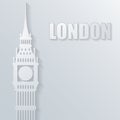 Illustration with big ben icon Royalty Free Stock Photo