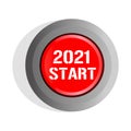 2021 starts Button. Royalty Free Stock Photo