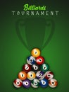 Illustration of billiards tournament