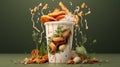 an illustration of a biodegradable fast food container,