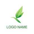 A bird of leaf logo for company or environment