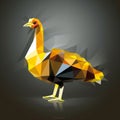 an illustration of a bird made of triangles Royalty Free Stock Photo