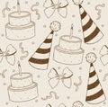 Illustration birthday seamless wallpaper