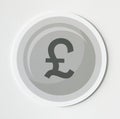 Illustration of a bitcoin dollar in grey