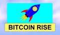 Concept of bitcoin rise