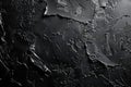 Black background, texture of matte plastic surface with grainy effect, gradient. dark grey backdrop for design and decoration Royalty Free Stock Photo