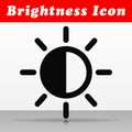 Black brightness vector icon design