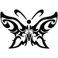 Black butterfly vector icon Royalty Free Stock Photo