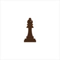 Illustration of black chess bishop figure for web and mobile design isolated on a white background Royalty Free Stock Photo
