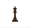 Illustration of black chess king figure for web and mobile design isolated on a white background Royalty Free Stock Photo