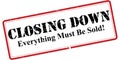 Closing down sign Royalty Free Stock Photo