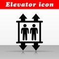 Black elevator vector icon design