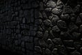 Black granite texture stone wall dark natural background, abstract, textures Royalty Free Stock Photo