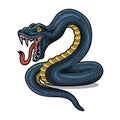 The black mamba snake mascot logo
