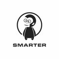 Black nerd monkey mascot icon for technology Royalty Free Stock Photo