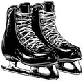 Illustration of a pair of Ice Skates. Generative AI Royalty Free Stock Photo