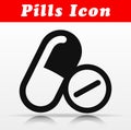 Black pills vector icon design Royalty Free Stock Photo