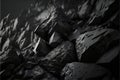 Black stone background dark gray grunge, highly detailed texture