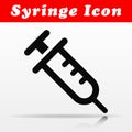 Black syringe vector icon design