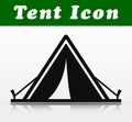 Black tent vector icon design Royalty Free Stock Photo