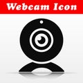 Black webcam vector icon design