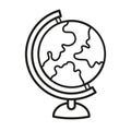 Illustration black and white earth globe Royalty Free Stock Photo