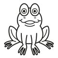 Illustration black and white frog