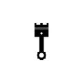 Illustration of black and white piston icon Royalty Free Stock Photo