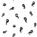 Illustration Black white seamless background abstract pattern halloween party Royalty Free Stock Photo