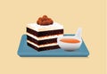 Illustration of Blackforrest with maple syrup